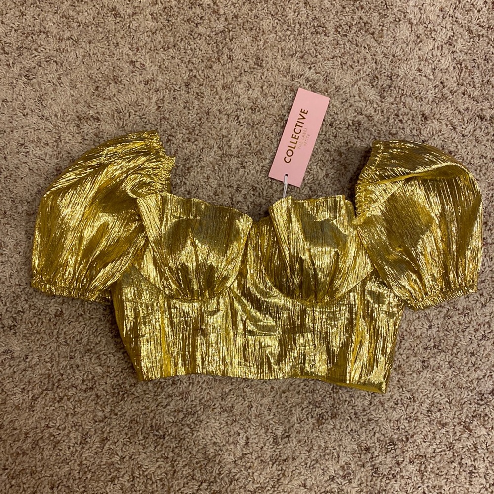 Collective The Label gold crop top